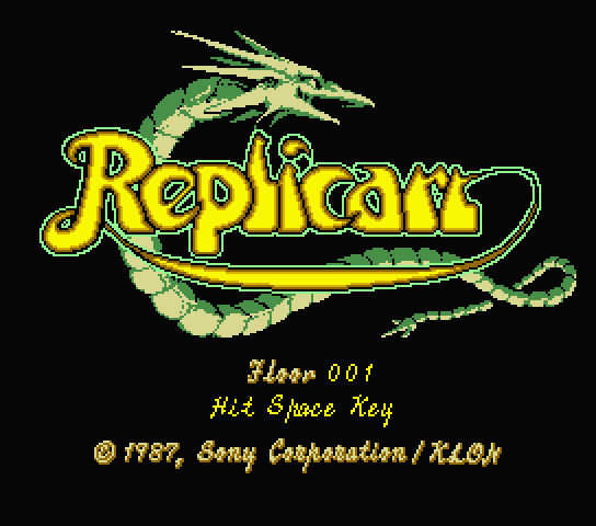 Replicart title screen for MSX2